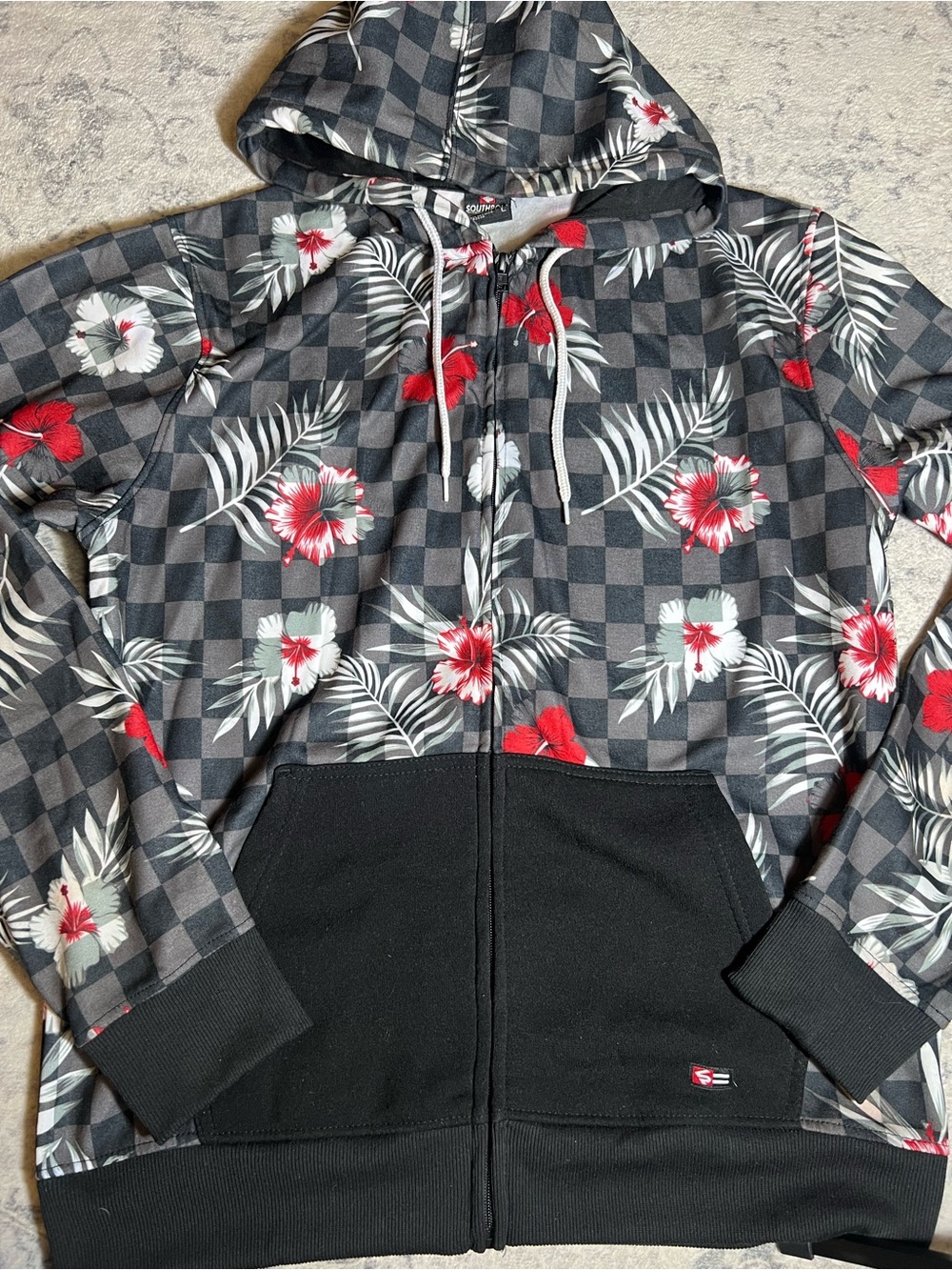 Y2K Southpole checkered hoodie